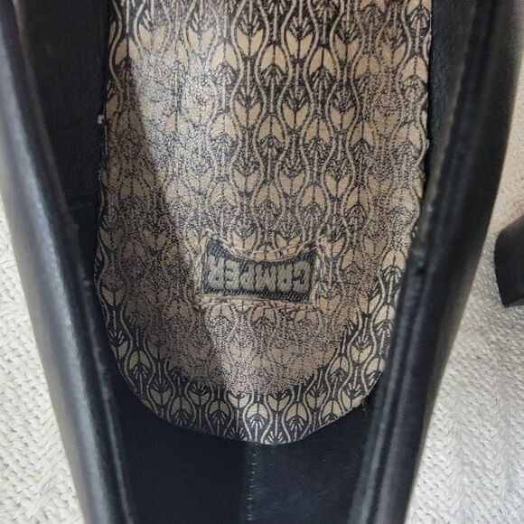 Camper Leather Mary Jane Pumps Heels Black Elastic Strap Size EU 38 US 7.5 - Picture 8 of 14